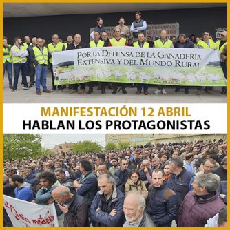 Manifestación ganaderos en Salamanca 12 abril 2023
