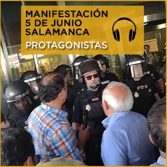 Ganaderos con policías en Salamanca